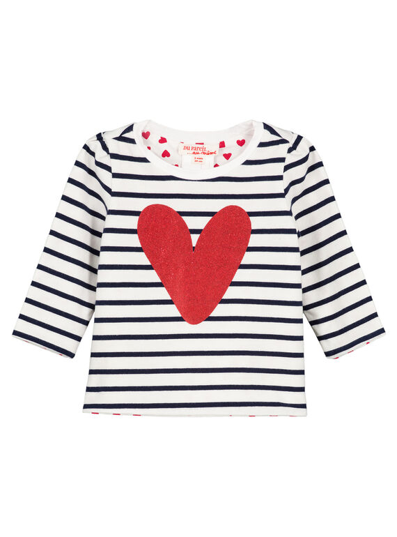 Tee shirt reversible layette fille GITRITEE / 19WG09J1TML001