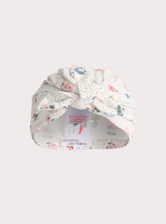 Turban imprimé pour bébé fille  VOU1BAN / 24WF40C1CHA001