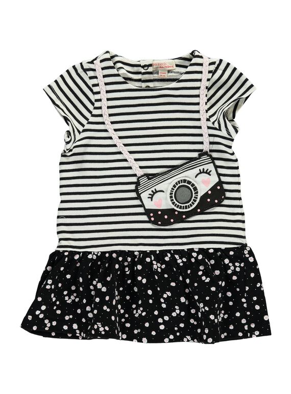 Robe manches courtes bébé fille CIBENROB1 / 18SG09G1ROB099