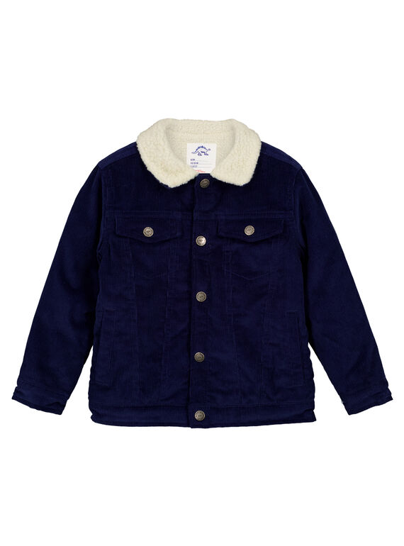 Veste en Velours doublée et ouatinée Marine GOGROVES2 / 19W90281VES070
