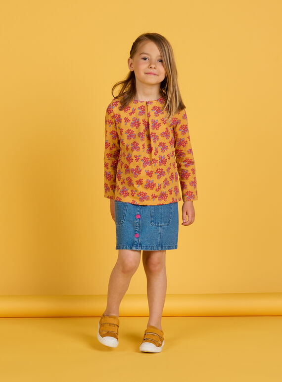 Tee Shirt Manches Longues Jaune PAMOTEE4 / 22W901N2TMLB107