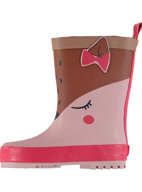 Botte de pluie rose biche bébé fille GBFBPJAU / 19WK37G2D0C030