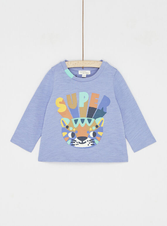T-shirt manches longues uni glycine pour bébé garçon SULINTEE3 / 23WG10H1TMLH705