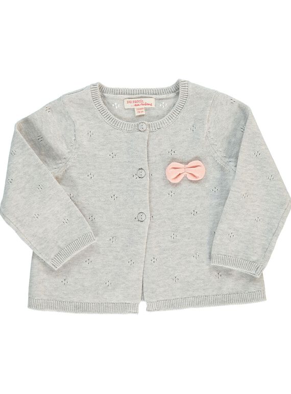 Gilet en maille bébé fille CIJOGIL4 / 18SG09R5CAR943