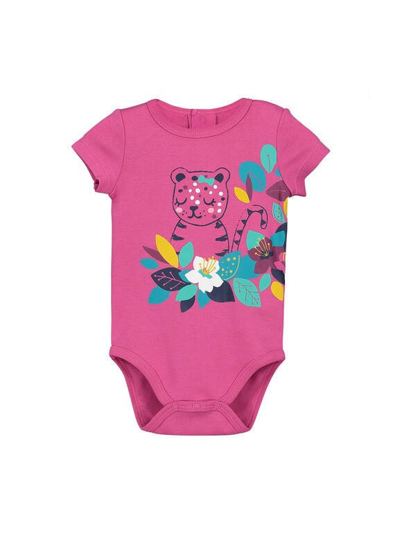 Body manches courtes bébé fille FEFIBODPAN / 19SH13I5BDL712
