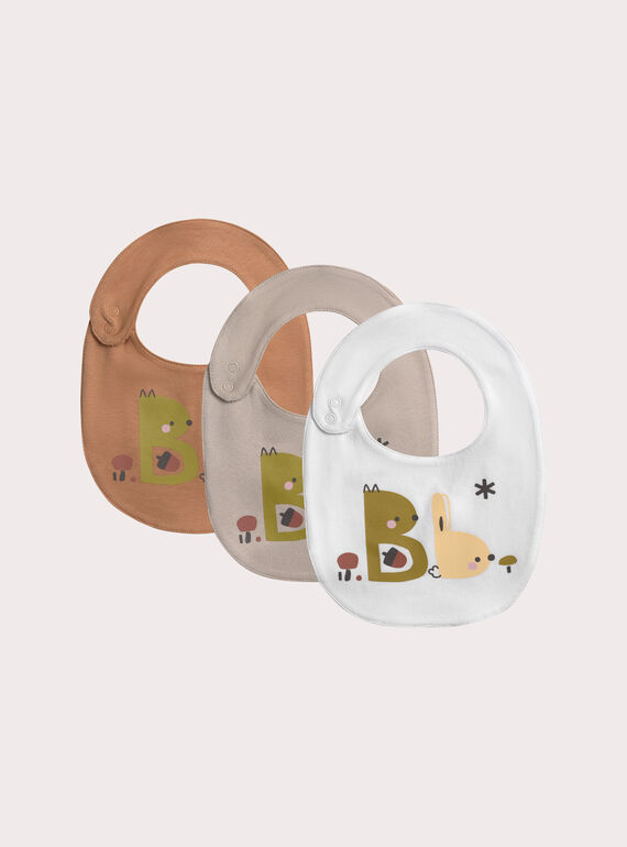Lot de 3 bavoirs motif fantaisie  XOU2BAV / 25WF4261BAV000