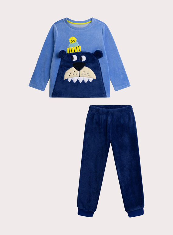 Pyjama phosphorescent en velours pour garçon  VEGOPYJPOCH / 24WH1293PYJC230