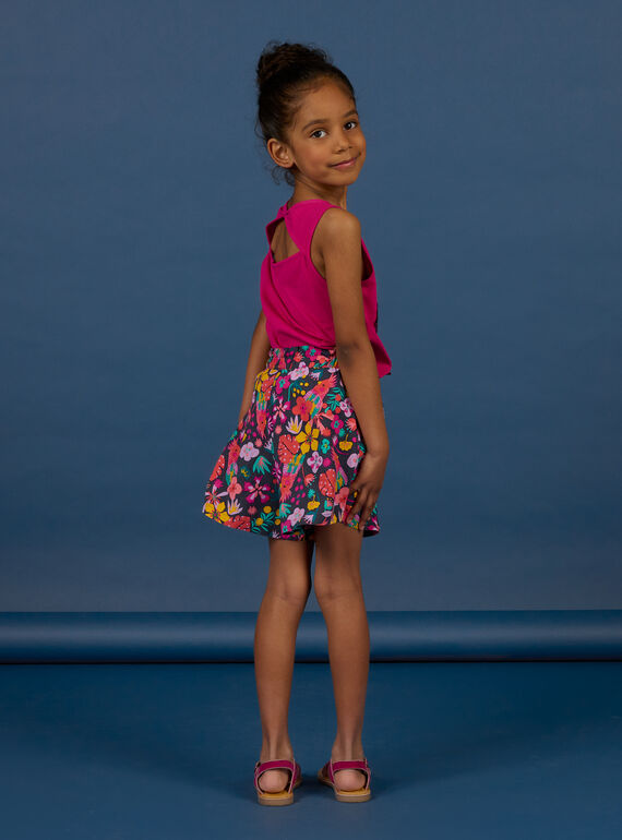 Short multicolore enfant fille NAWASHORT1 / 22S901V2SHOC211
