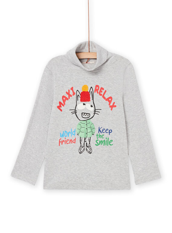 Sous-pull manches longues gris chiné POMUSOUP / 22W902R1SPLJ922