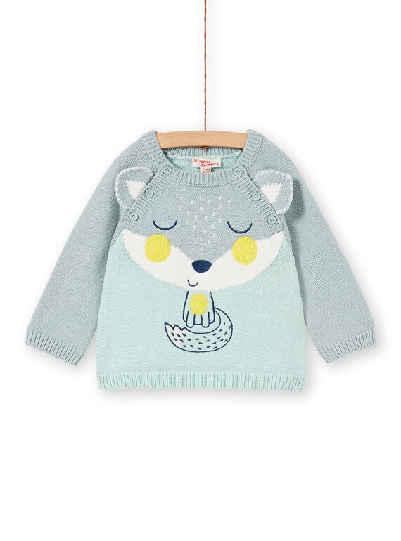 Pull tricot bleu bébé garçon KUBOPUL / 20WG10N1PULC227