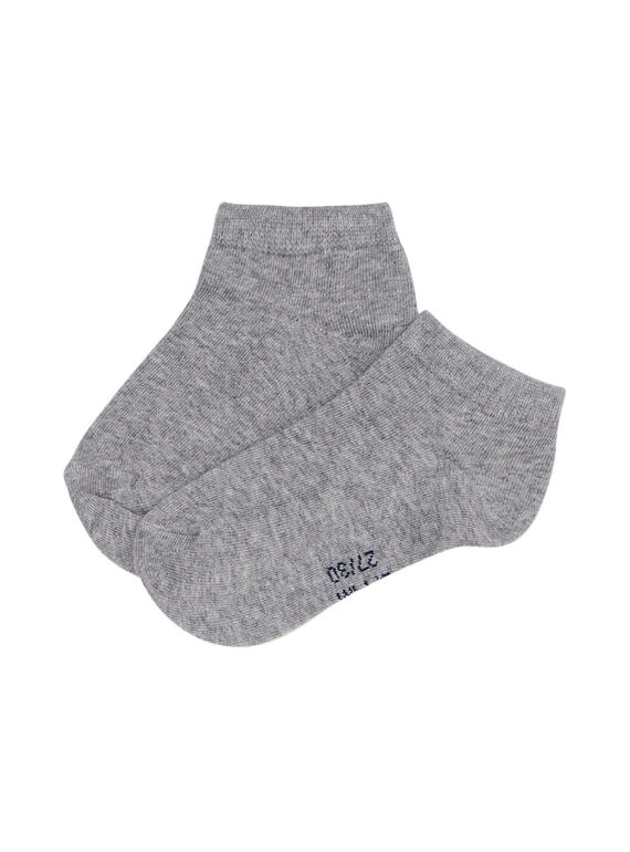 Socquette grise claire mixte JYOESSOQ2 / 20SI0266SOQJ922