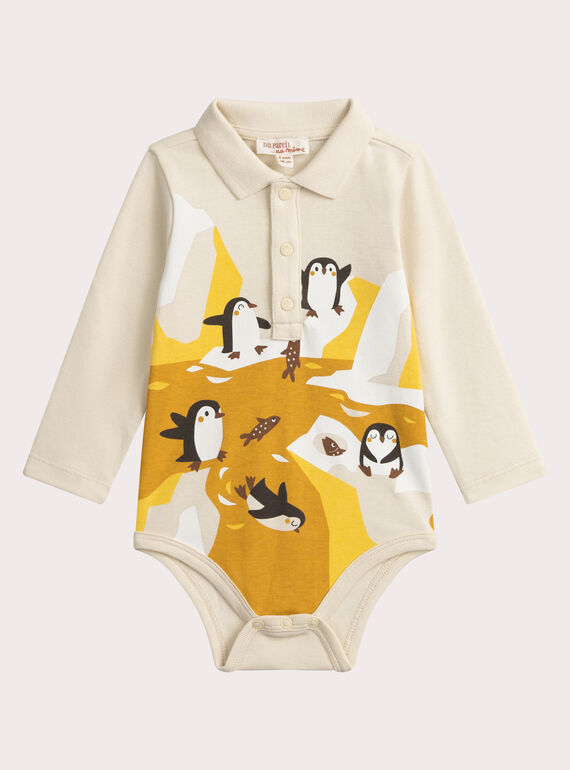 Body manches longues à animation pingouin pour bébé garçon VUBABOD / 24WG10Q1BOD009