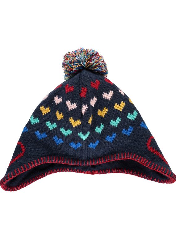 Bonnet à pompon fille DYANAUBON / 18WI01G1BON705