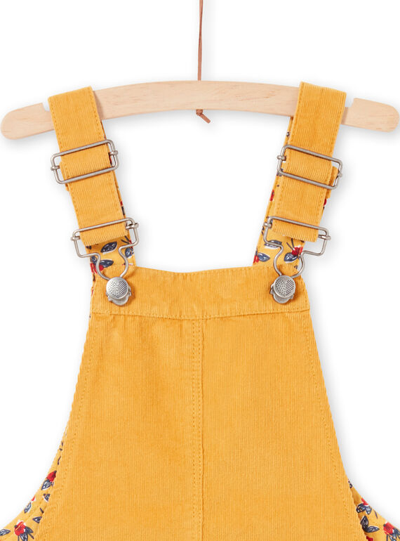 Robe salopette moutarde enfant fille MAMIXROB4 / 21W901J4ROBB106