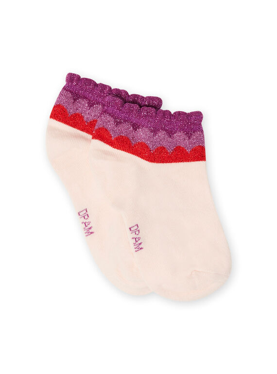 Chaussettes roses festonnées enfant fille MYAPACHO / 21WI01H1SOQD319