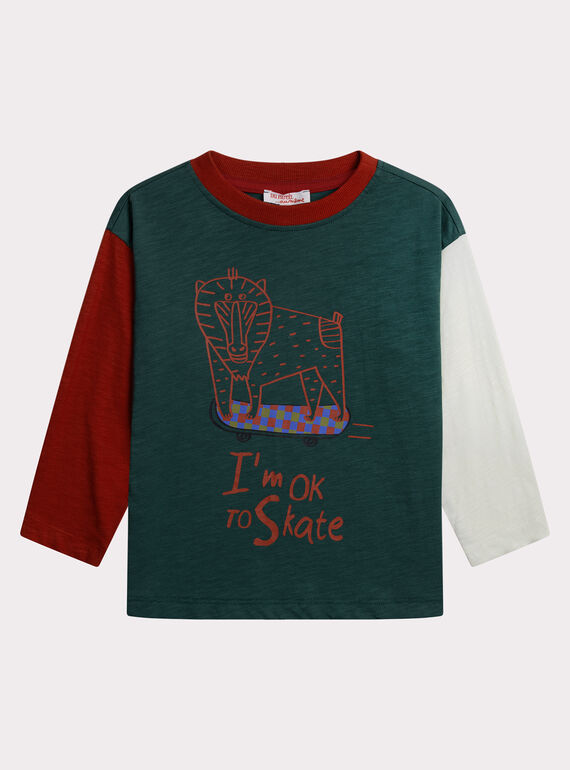T-shirt  manches longues animé avec manches contrastées  XOJATEE3 / 25W902M3TMLG614