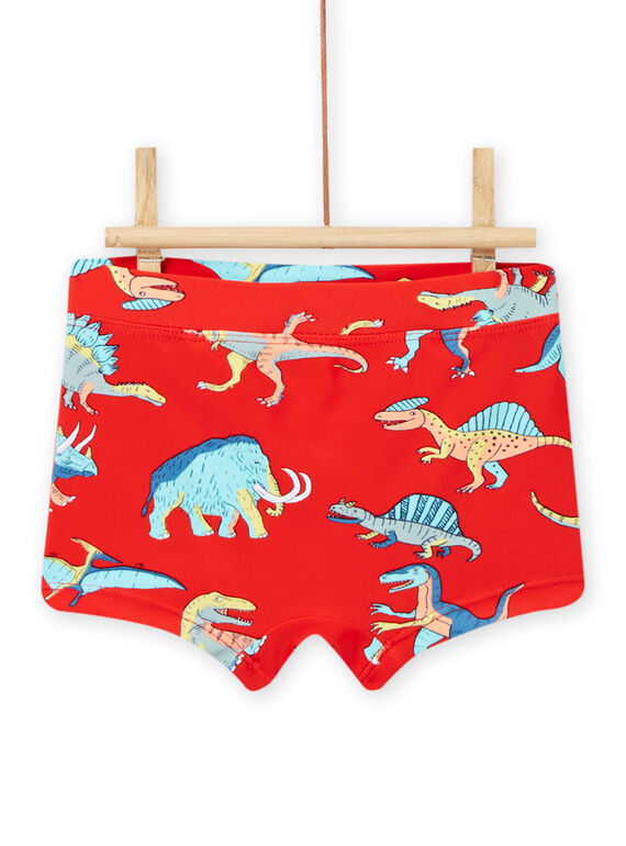 Maillot de bain rouge orangé à imprimé dinosaures bébé garçon NYUMER2EX2 / 22SI10LAMAIF527