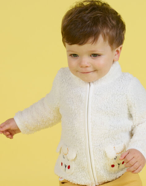 Gilet Ecru Motif Mouton Bebe Garcon Pull Sweat Gilet Bebe Dpam