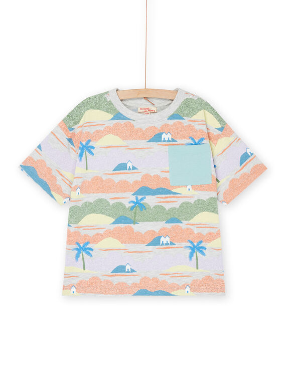 T-shirt multicolore à imprimé paysage ROEXOTI2 / 23S902V2TMCJ920