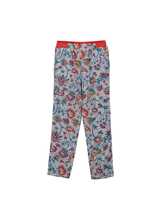 Pantalon fluide imprimé fille FATOPANT / 19S901L1PAN099