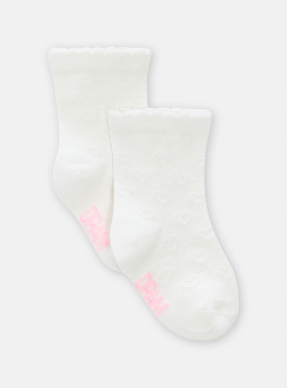 Chaussettes à motif curs en reliefs pour bébé fille TYIJOSOQ1 / 24SI0981SOQ001