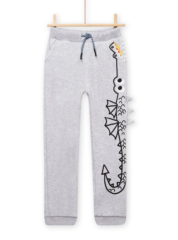 Jogging gris chiné à motif dragon enfant garçon MOPLAJOG / 21W902O1JGBJ922