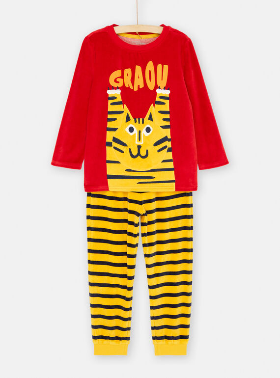 Ensemble pyjama jaune et rouge SEGOPYJRAY / 23WH1253PYJF526