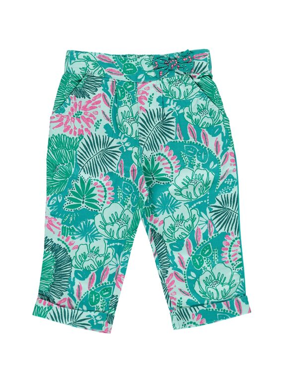 Pantalon en coton bébé fille CIDOUPAN / 18SG09J1PAN099