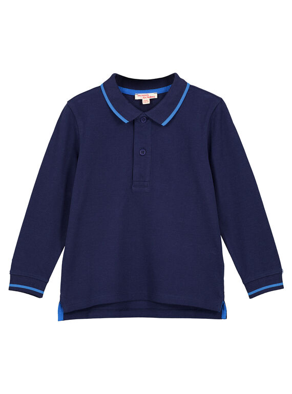 Polo Manches Longues en Piqué Marine GOJOPOL1 / 19W90231D2D070