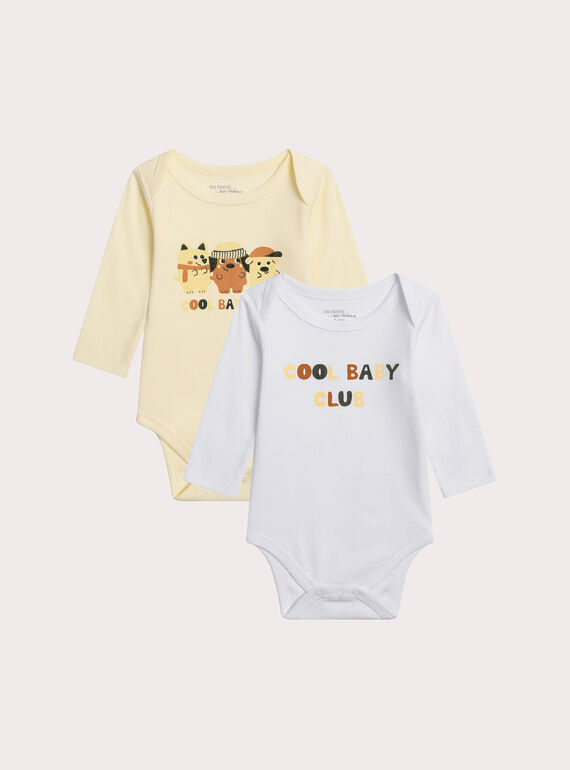 Lot de deux bodys joyeux pour bébé garçon XEGABODCOOL / 25WH1443BDL000