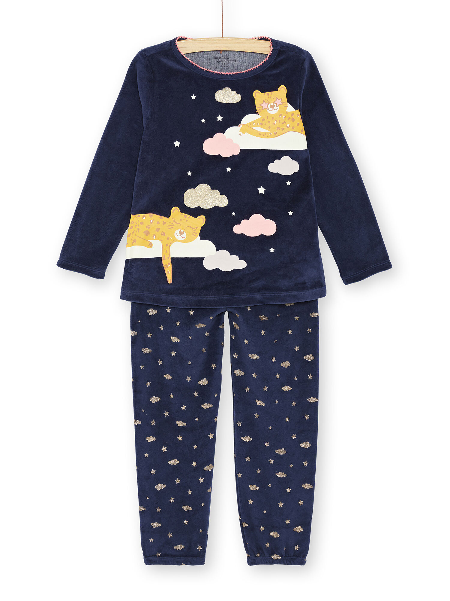 Pyjama PHOSPHORESCENT enfant fille motif panth res