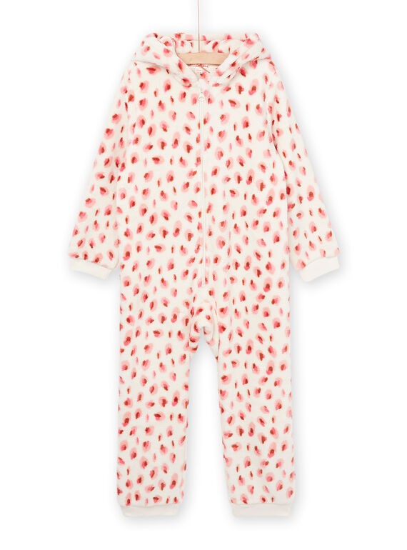 Combinaison à capuche en velours à animation panthère PEFASURPAN / 22WH1132D4F003