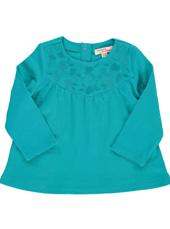 Tee-shirt manches longues bébé fille CIJOTEE6A / 18SG09R6TML202
