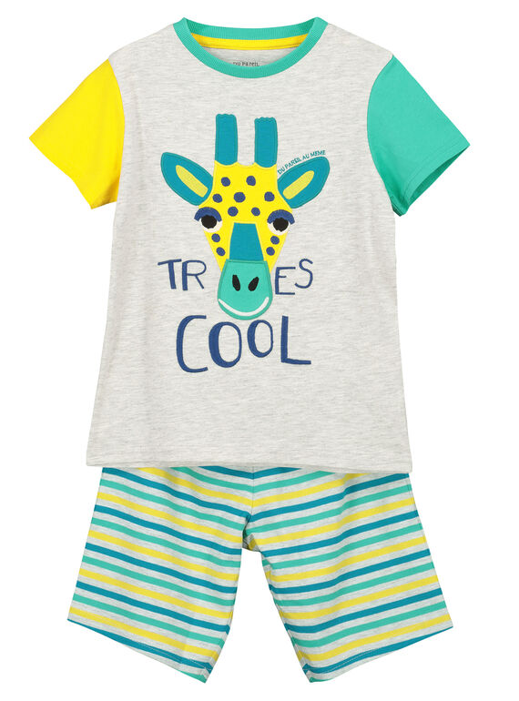 Pyjama short garçon girafe FEGOPYCGIR / 19SH12H1PYJJ906
