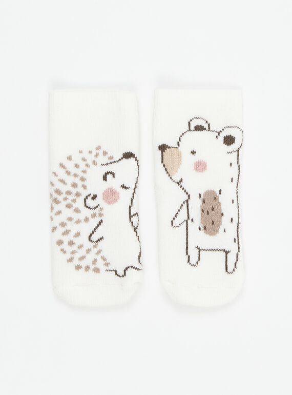Chaussettes blanc cassé mixte  SOU1CHO3 / 23WF4211SOQA001