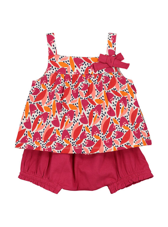 Ensemble robe et bloomer bébé fille FIPLAENS1 / 19SG09P1ENS000