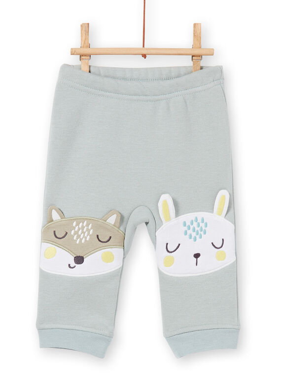 Pantalon bleu fourré fausse fourrure bébé garçon KUBOPAN2 / 20WG10N2PAN219