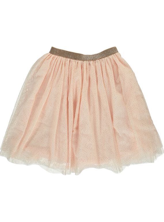 Jupe mi-longue en tulle fille CACEJUP1B / 18S901M2JUP307