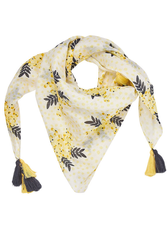 Foulard triangulaire enfant fille avec pompoms.  JYASOFOUL / 20SI0181FOU001