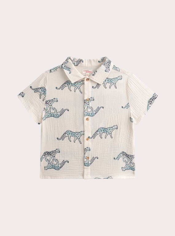 Chemise oversize imprimée en gaze de coton WOMASHIRT / 25S90263CHM632