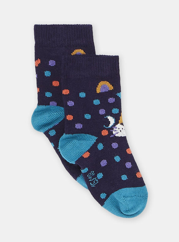Chaussettes violettes à motifs à pois bébé garçon SYULINCHO / 23WI10B2SOQH701