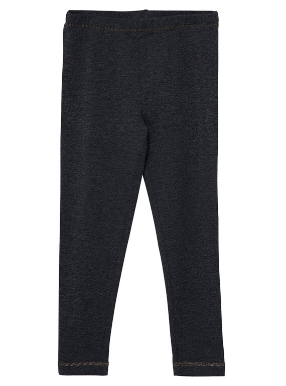 Legging fille gris foncé JYAESLEG3 / 20SI0161D26944