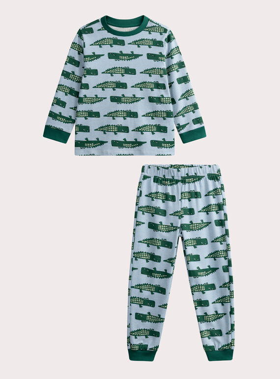 Pyjama écru crocodile pour enfant garçon WEGOPYJCRO / 25SH12B5PYJ001