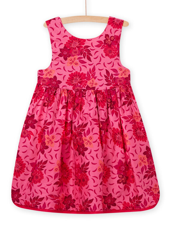 Robe rose réversible enfant fille NAFLAROB2 / 22S901R2ROB302