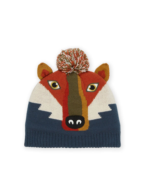 Bonnet à animation animal avec découpes oreilles PYOGROBON5 / 22WI02F3BON716