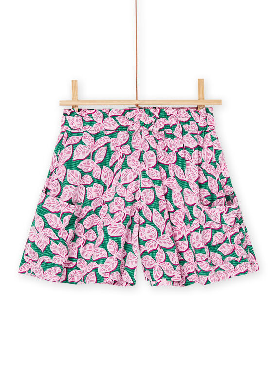 Short vert et rose à imprimé feuillage RAEXOSHORT1 / 23S901V1SHOG614