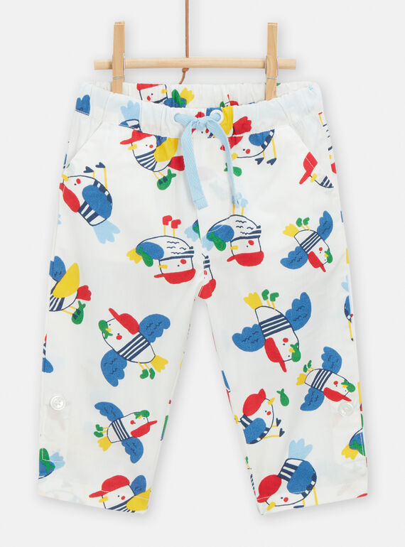 Pantalon à motif oiseau pour bébé garçon TUCLUPAN / 24SG10O1PAN001