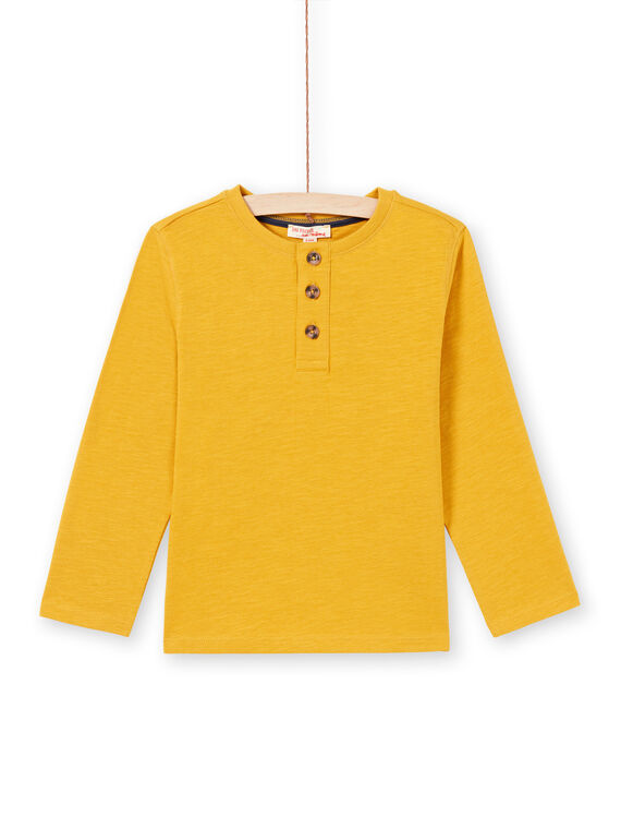 T-shirt jaune enfant garçon MOJOTUN2 / 21W90213TML113
