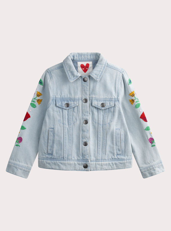 Veste en jean brodée  WADEVEST / 25S901F1VESP272