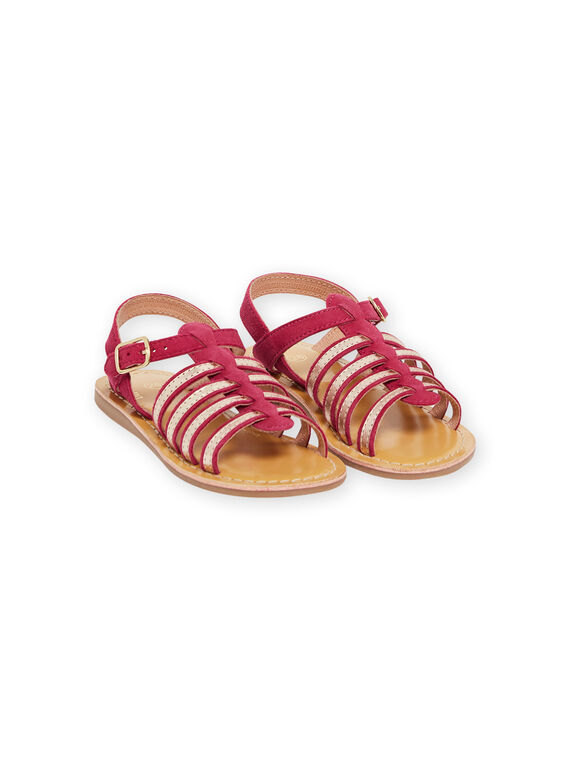 Sandales spartiates fuchsia enfant fille NASANDANNE / 22KK354FD0E304